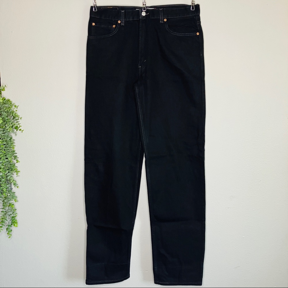 Levi’s 550 36x36 Relaxed Fit Straight Leg Jeans Black Mens